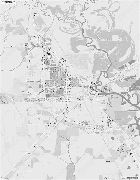 Beaumont - Figure-ground Vector Map | Boundless Maps