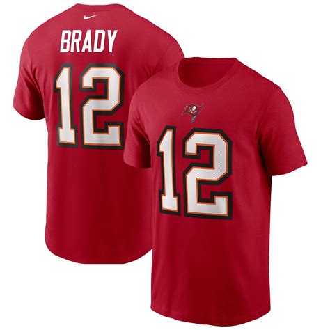 Tom Brady Tampa Bay Buccaneers Nike Name & Number T-Shirt - Red ...