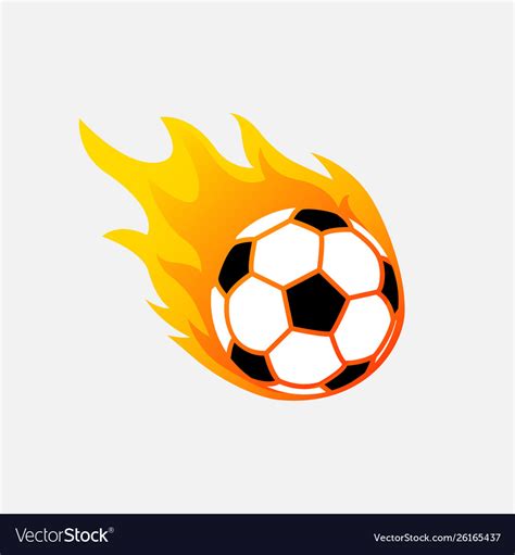 Quotsymbol Of A Flying Soccer Ball With Pink Fire Flames On