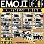 Classroom Rules Posters: Emoji Classroom Decor - Erintegration