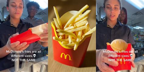 Worker Proves That McDonald's Fries Are Different Sizes