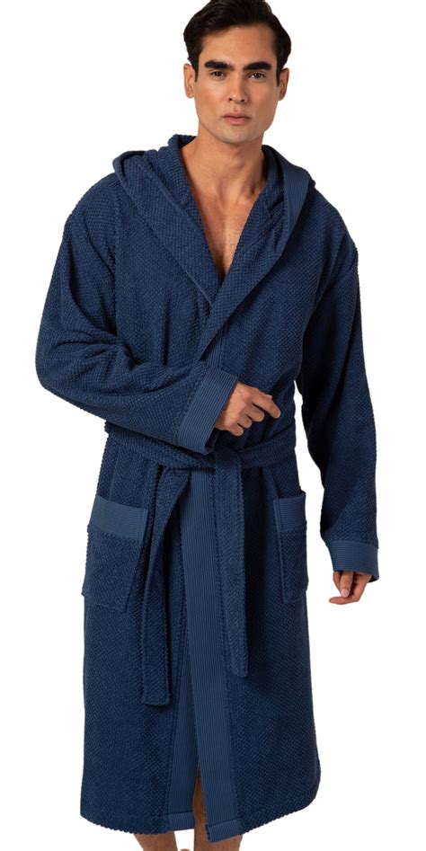 Seyante - Turkish Cotton Luxury Bathrobe Mens - Hooded Big, Tall, Loose Cut Cotton Terry Cloth ...