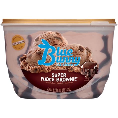 Blue Bunny Super Fudge Brownie Premium Ice Cream 46 fl oz – BrickSeek