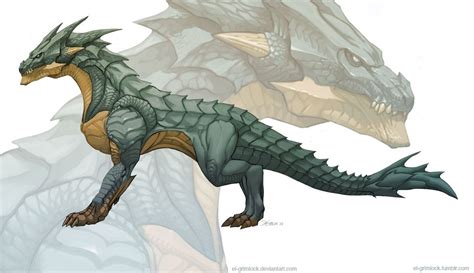 Dragon concept 2 by *el-grimlock on deviantART | Mythical creatures art ...