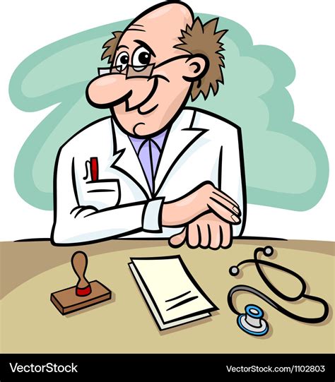 Doctor in clinic cartoon Royalty Free Vector Image