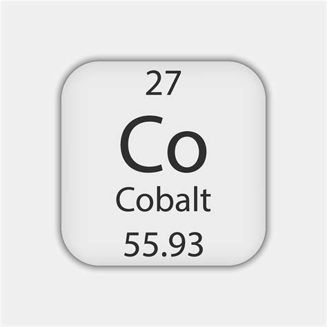 Cobalt symbol. Chemical element of the periodic table. Vector illustration. 12967202 Vector Art ...