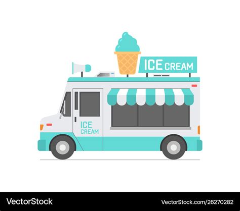 Ice cream truck Royalty Free Vector Image - VectorStock