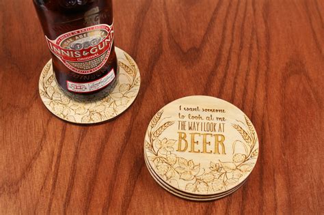 Beer Coasters - Set of 6 - Mix and Match | Masterpiece Laser