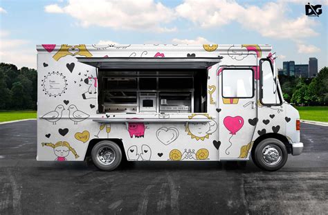 Free PSD Burger Food Truck Design Mockup #Branding #DesignMockup # ...