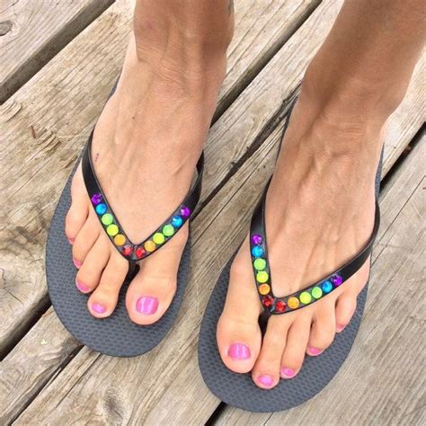 Rainbow Flip Flops Rainbow Brite Flip Flops Women's Rainbow Flip Flops ...