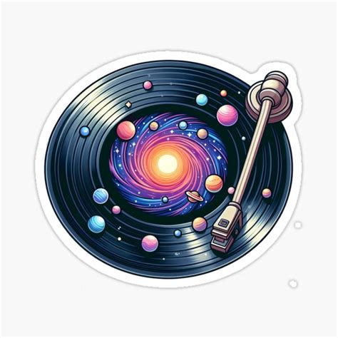 "Galaxy in Vinyl, Cosmos Cartoon Art" Sticker for Sale by Kondi-Art ...