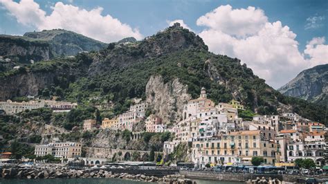 Wallpaper ID: 40875 / Amalfi, 4K, 4k wallpaper, Amalfi Coast, Italy, rocks, clouds free download