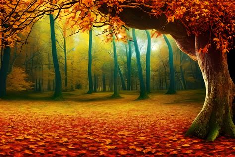 Autumn Forest Background Graphic by Fstock · Creative Fabrica