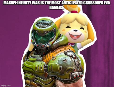 memer4fun isabelle and doomguy Memes & GIFs - Imgflip