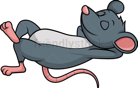 Mouse Sleeping Cartoon Clipart Vector - FriendlyStock