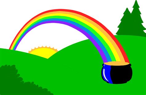 Rainbow | Free Stock Photo | Illustration of a pot of gold at the end ...