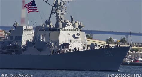 USS Pinckney (DDG 91) leaving San Diego after two year DDG MOD 2.0 upgrade with SEWIP Block 3 ...