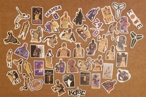 50 PC NBA Basketball Mamba Kobe Bryant Los Angeles Lakers Mini Stickers Lot Pack $9.25 - PicClick