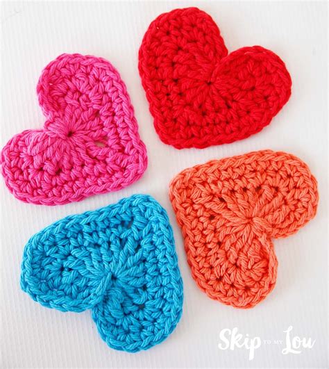 Heart Crochet Pattern Easy Crochet Heart Garland Pattern Skip To My Lou | Modelos de coração de ...