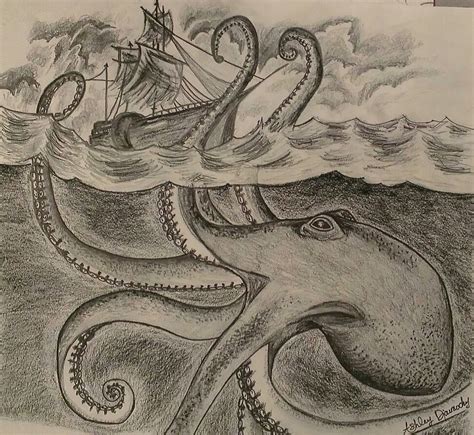 Kraken Drawing at PaintingValley.com | Explore collection of Kraken Drawing