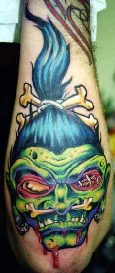 shrunken head tattoo shop - Evan Holbrook