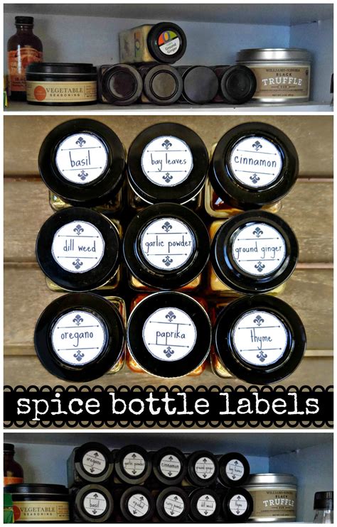 free spice bottle label printables | Spice bottles, Spice labels, Bottle labels