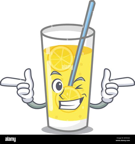 Wink lemonade character cartoon style Stock Vector Image & Art - Alamy