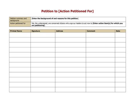 30 Petition Templates + How To Write Petition Guide