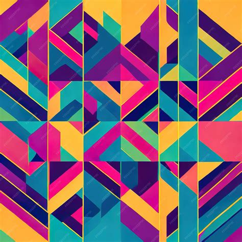 Premium AI Image | Colorful minimalist geometric pattern wallpaper