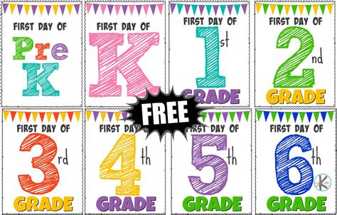 First Day Sign Printable