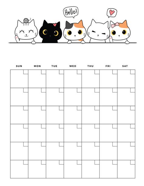 Printable Blank Calendar Templates - World of Printables