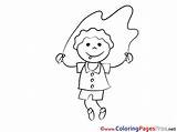 Skipping Rope For Kids Printable Colouring Page sketch template