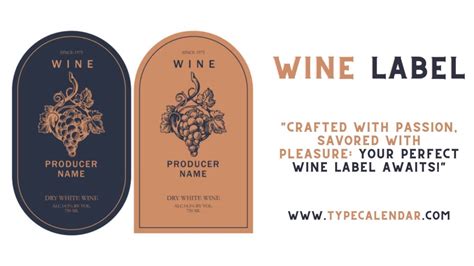 Free Printable Wine Label Templates [Word, PSD]