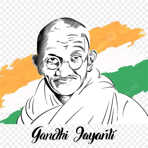 Gandhi Clipart PNG Images, Gandhi Jayanti Black Simple Gandhi Birthday ...