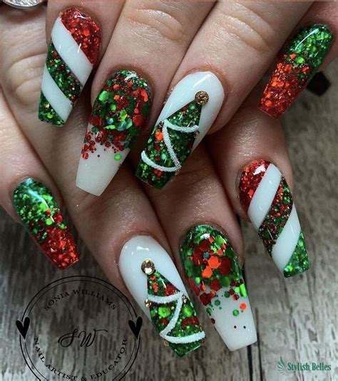 Pin by Angie Brown on Christmas Nails | Xmas nails, Holiday nails, Cute ...