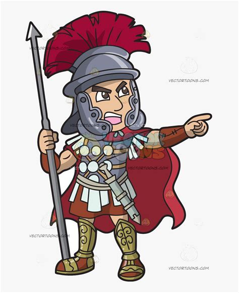 Soldier Roman Clipart Transparent Png - Roman Soldier Leader Cartoon ...