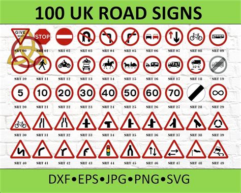 100 UK Road Signs - Etsy UK