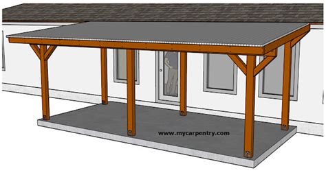 Building a Patio Cover - Plans for building an almost-free-standing ...