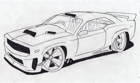 Josiah's Drawings: How to draw a Muscle Car | Desenhos de carros ...