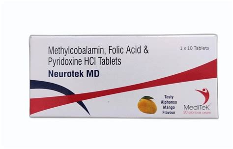 Methylcobalamin Folic Acid Pyridoxine HCI Neurotek MD Tablet at best price in Ahmedabad