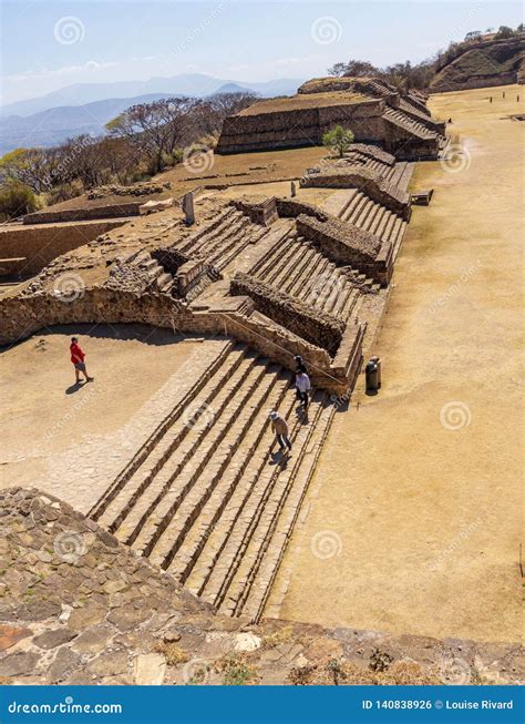 Climbing Ruins at Monte Alban Site, Mexico Editorial Photo - Image of ...