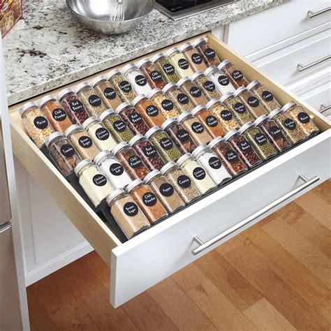 Spice Rack Drawer Organizer for Kitchen,Adjustable Expandable Spice ...