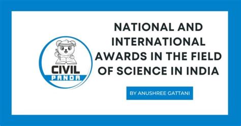 National and International Awards in the field of Science in India