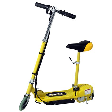 Yellow Kids Electric Scooter with seat - eSkooter - Free UK Delivery