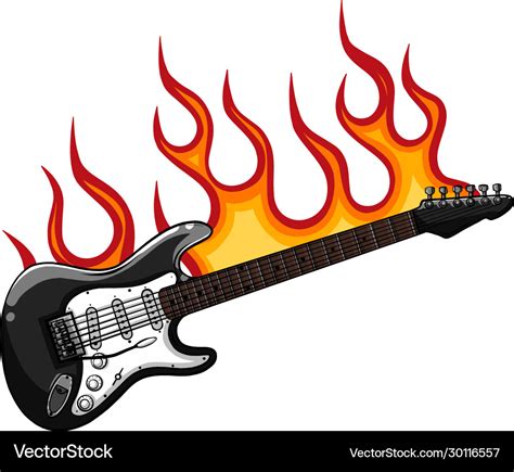 Rock Star Guitar Vector