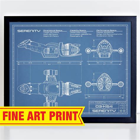 Serenity Firefly Poster Print Patent Print Serenity Print | Etsy