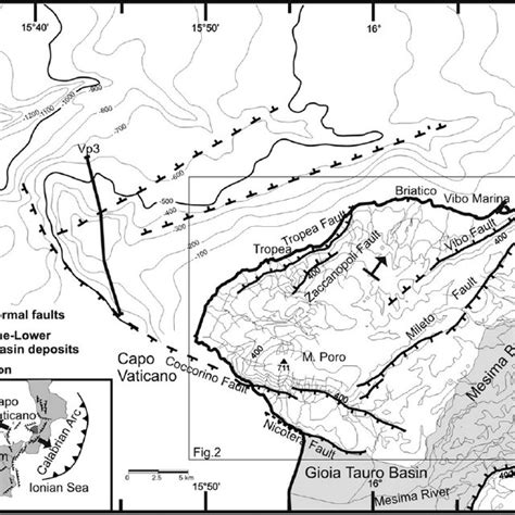 Structural map of the Capo Vaticano peninsula and the Tyrrhenian... | Download High-Quality ...