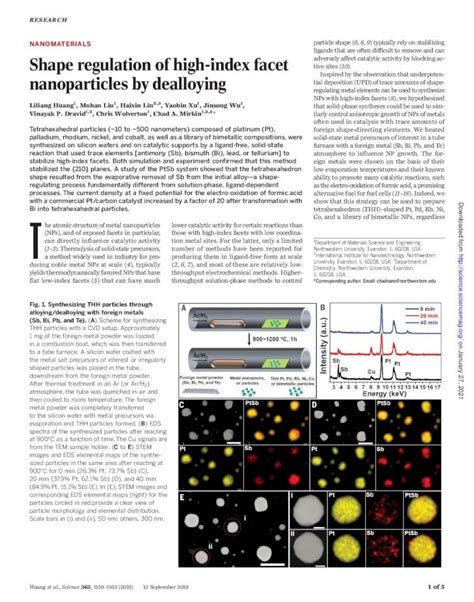 (PDF) NANOMATERIALS particle shape ( Shape regulation of high ...