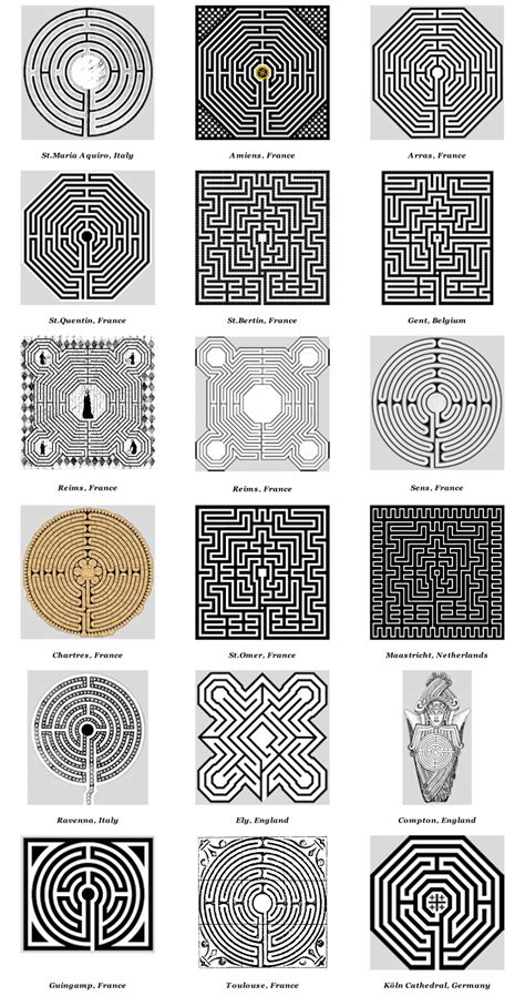 Church & Cathedral Labyrinths - Graphics | Labyrinth design, Maze design, Labyrinth garden