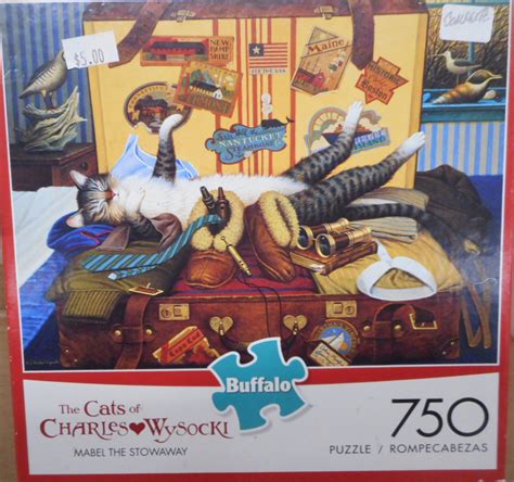 Buffalo Games Charles Wysocki Cats, Mabel The Stowaway - 750pc Jigsaw ...